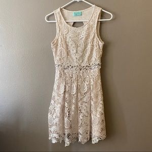 Cream lace dress